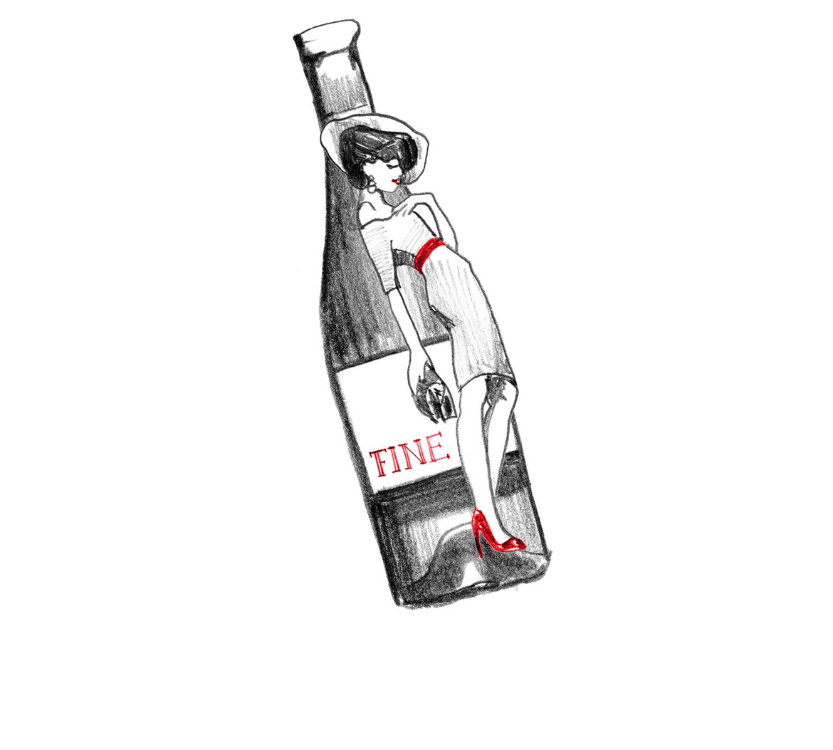 Fine Wines Illustration